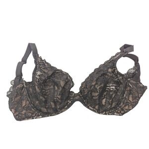 Aubade Paris HK10-02F Lace Full Cup Underwire Bra Black Beige Sexy Lingerie